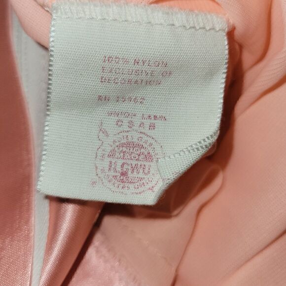 Vintage Union Made ILGWU Peach Pink Ivory Lace House Coat Robe Snowdon M - Picture 9 of 13